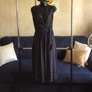 Polka dot sleeveless jumpsuit